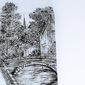 Brugge in Pieces: Begijnhof - zwarte grisaille
